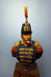 Front French Voltigeur - Second Empire 1870 fine scale model bust kit produced by Black Eagle Miniatures