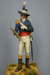 Front Captain John Blakiston Royal Engineer, at the Battle of Assay 1803 - 75mm figure fine scale model kit produced by Hawk Miniatures
