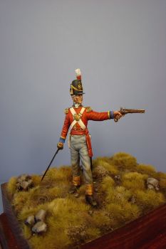 Front Grenadier Guard Officer, Battle of Waterloo 1815 - 75mm figure fine scale model kit produced by Hawk Miniatures