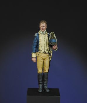 Major Benjamin Tallmadge, Continental Army, 1778 a 75mm figure fine scale model kit produced by Hawk Miniatures