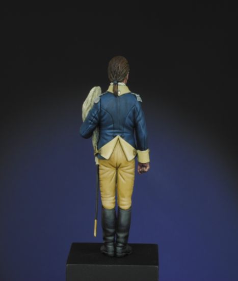 Rear Major Benjamin Tallmadge, Continental Army, 1778 a 75mm figure fine scale model kit produced by Hawk Miniatures