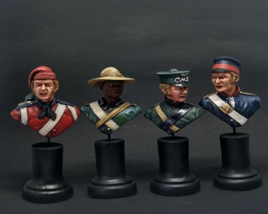 Cape Wars Bust Set circa 1830 - fine scale model bust kit produced by Black Eagle Miniatures