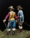 Left side: The new blade, Musketeers of the Guard, 1622 a pair of 75mm figure fine scale model kit produced by Hawk Miniatures