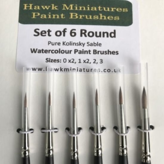 Kolinsky Sable Round 6-brush set